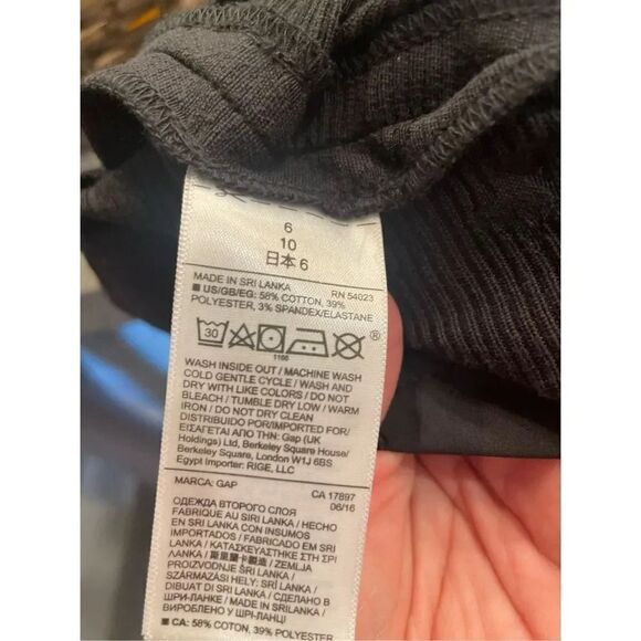 GAP NWT 6 black star embossed skinny ankle pants zip front pockets - Picture 8 of 8